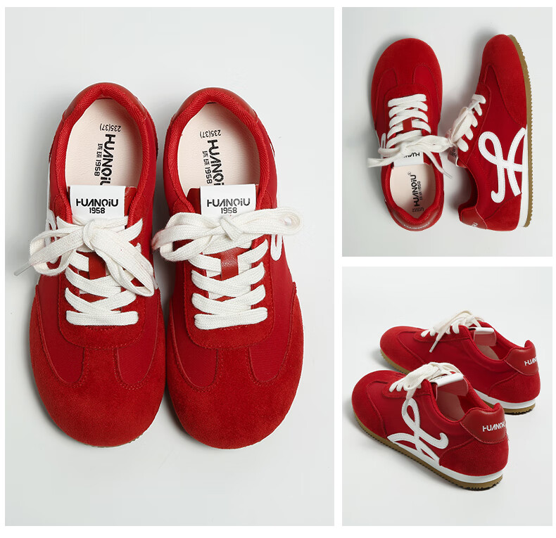 Global Vintage Red German Training Shoes Women 2026 New Stylish Casual Sports Agan Sneakers 18