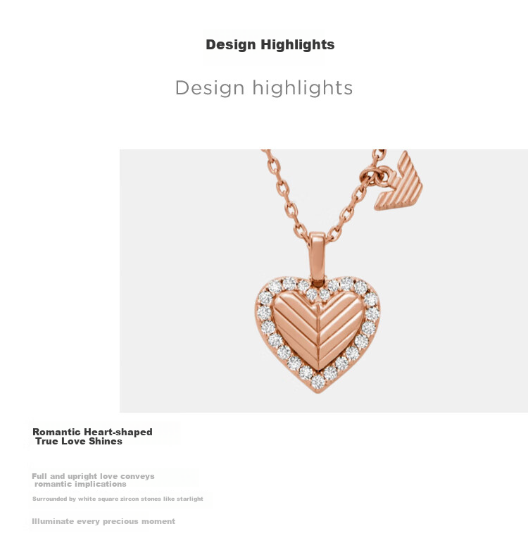EMPORIO ARMANI Women's Heart-Shaped Silver Necklace, Birthday Gift for Girlfriend EG3625221 2