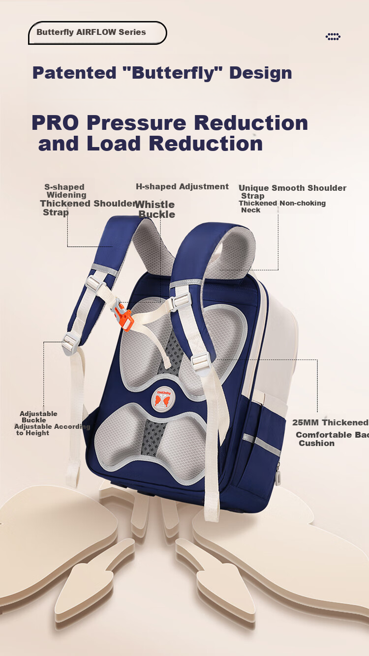 COOLBABY Schoolbag for Primary School Boys And Girls Grades 1-3 Children's Spine-Protecting, Load-Reducing, Pressure-Relieving Large Capacity Backpack 4