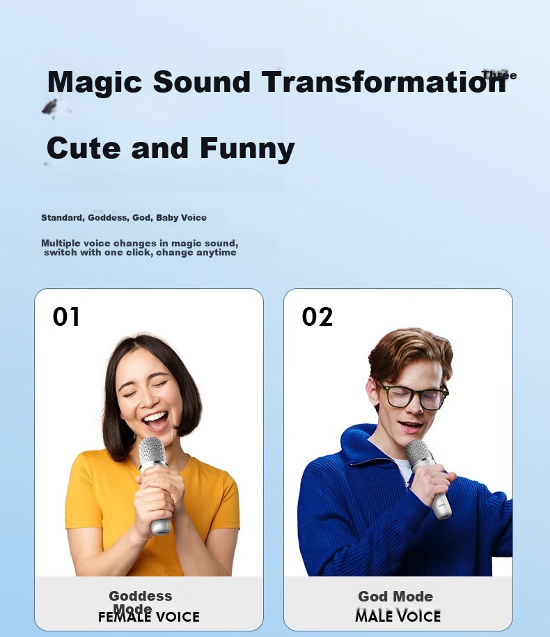 Soaiy SK18 Microphone, Karaoke Microphone, All-In Wireless Bluetooth Speaker, Singing Special Device, Home KTV Sound System Set, Children's Microphone for Home Use 18