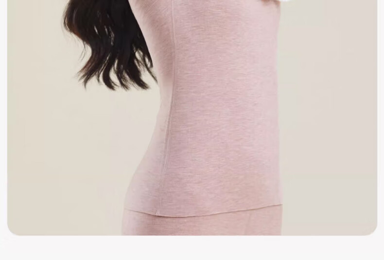 LangSha Acrylic Heating Fiber Seamless Thermal Underwear Women's Wool Mulberry Silk Winter Top Black XL 11