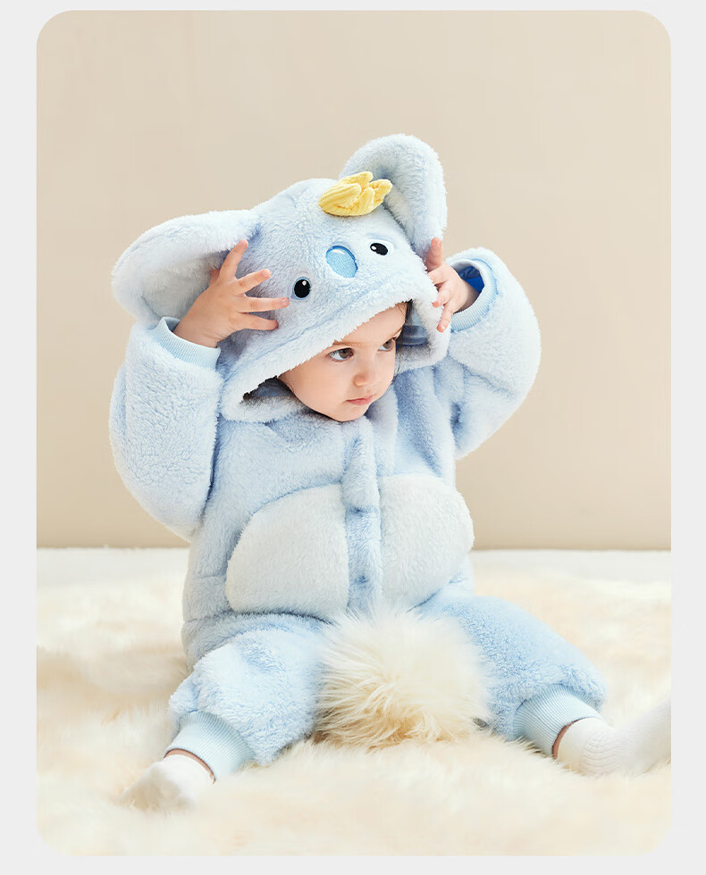 Babycare Children's Soft Plush Autumn Winter Warm Homewear Baby Top Doka Pink 80 23