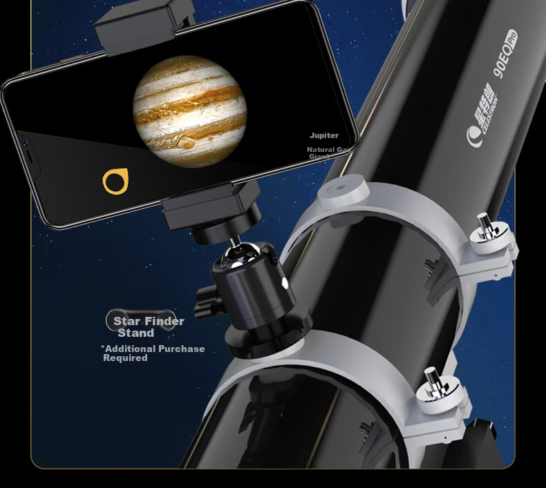 Xingtelang 90EQPro Large-Aperture High-Definition High-Magnification Professional Moon-Gazing Landscape Astronomical Telescope for Deep Space Exploration And Jupiter Viewing 27