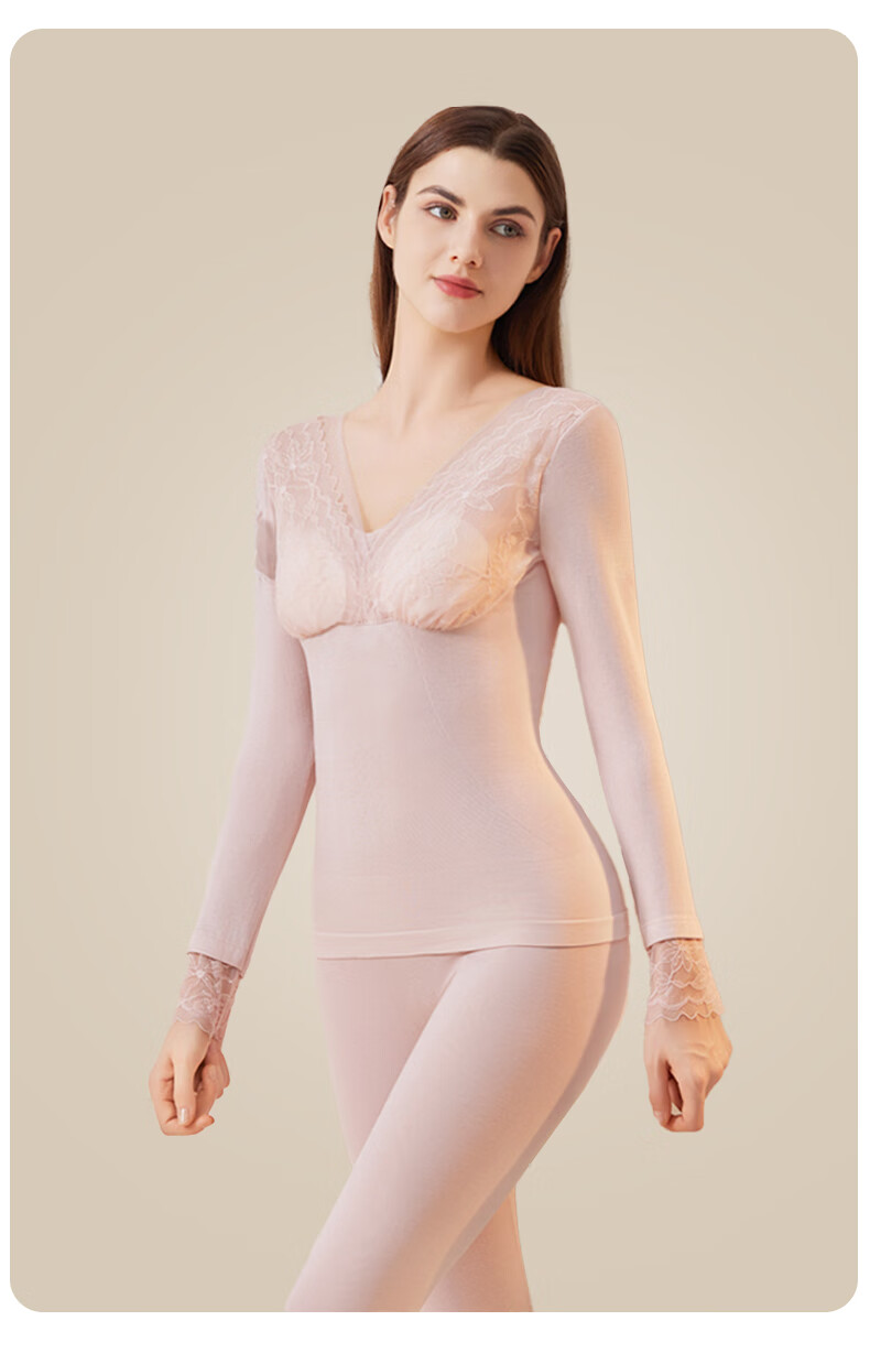 GUJIN Women's Thermal Underwear Set with Merino Wool, Slim Fit Base Layer Top and Bottom for Autumn 10