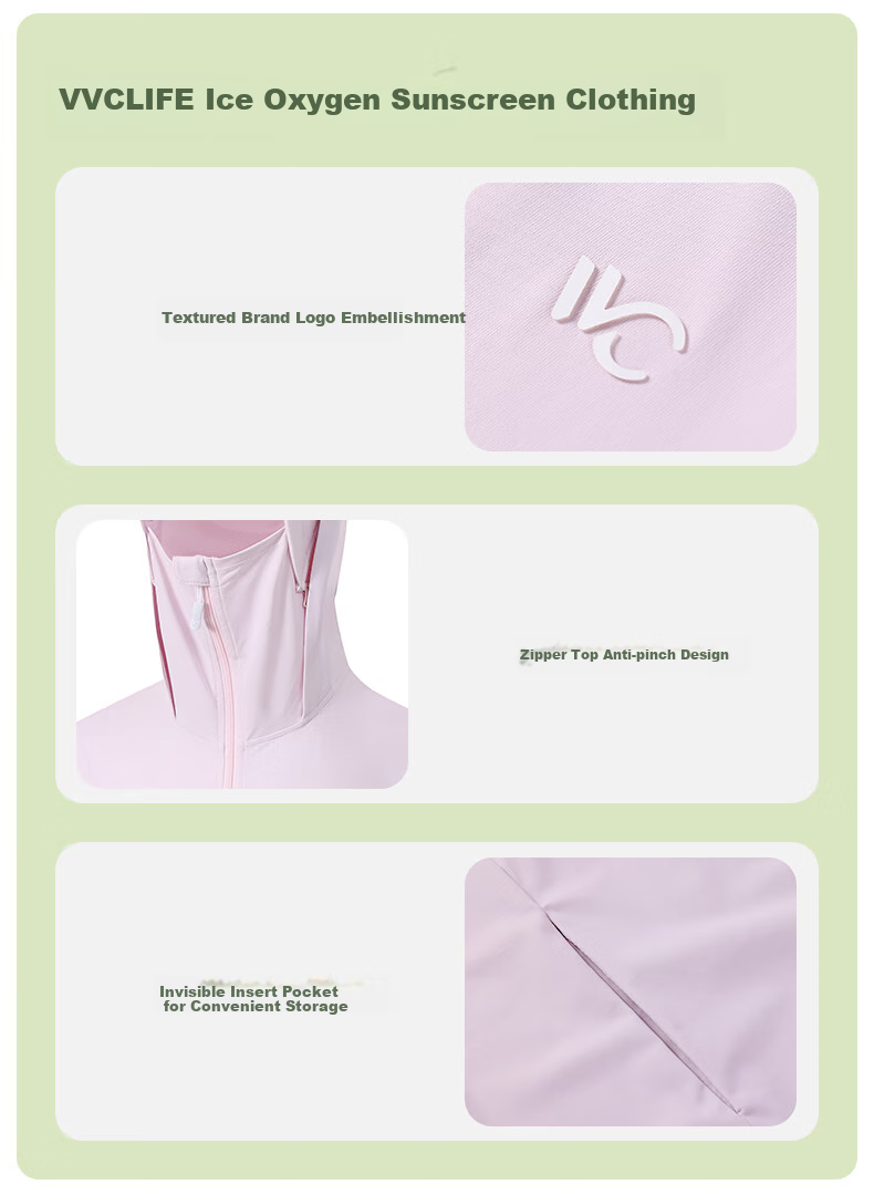 VVC Sun Protection Clothing for Women, Ice Silk Cool-Feeling Breathable UV-Resistant Shawl, Urban Light Outdoor Short Jacket, Simple White 1.0 11