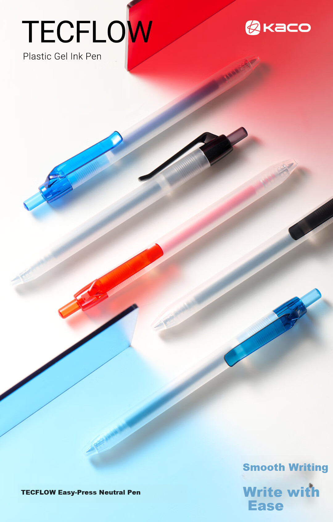 KACO Black Pen Business Meeting Office Signature Pen 0.5mm Black Bullet Tip Retractable Gel Pen Quick-Dry Water Pen Student Exam Brush Pen Ballpoint Carbon Pen 10pcs/Box 1