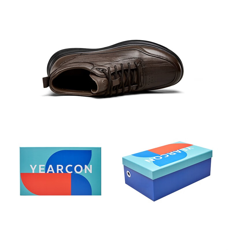 Yierkang Men's Shoes, Spring And Autumn Sheepskin Comfortable Lightweight Loafers, Fashionable Sports Casual Shoes, 59271W, Brown, Size 39 24