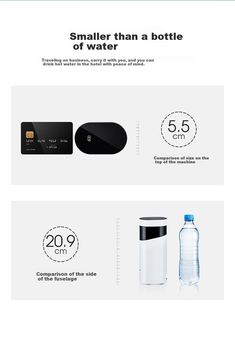 Zhuolang Portable Electric Kettle, Hot Water Boiler, Instant Heating Water Dispenser, Mini Travel Kettle, ZL-2019 5