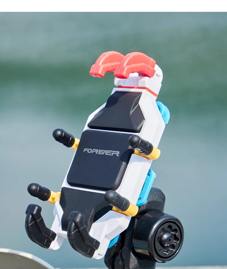 Forever Motorcycle Phone Holder Shockproof Anti-Shake Electric Vehicle Phone Mount Waterproof Compatible with Ninebot and Niu Electric Scooters 9