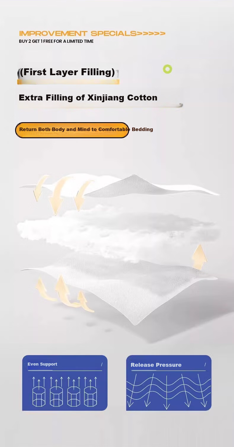 Nanjiren Class A Cotton Mattress, Xinjiang Cotton Mattress Pad, All-Season Student Dormitory Mat, Foldable Soft Pad, 120*200cm 7