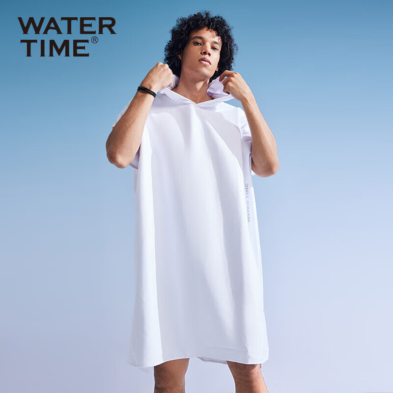 WATERTIME / Shuichuan Quick-Drying Swimming Towel Cape with Hood, Fast-Drying Portable Bathrobe for Women And Men, Absorbent Sports Beach Towel