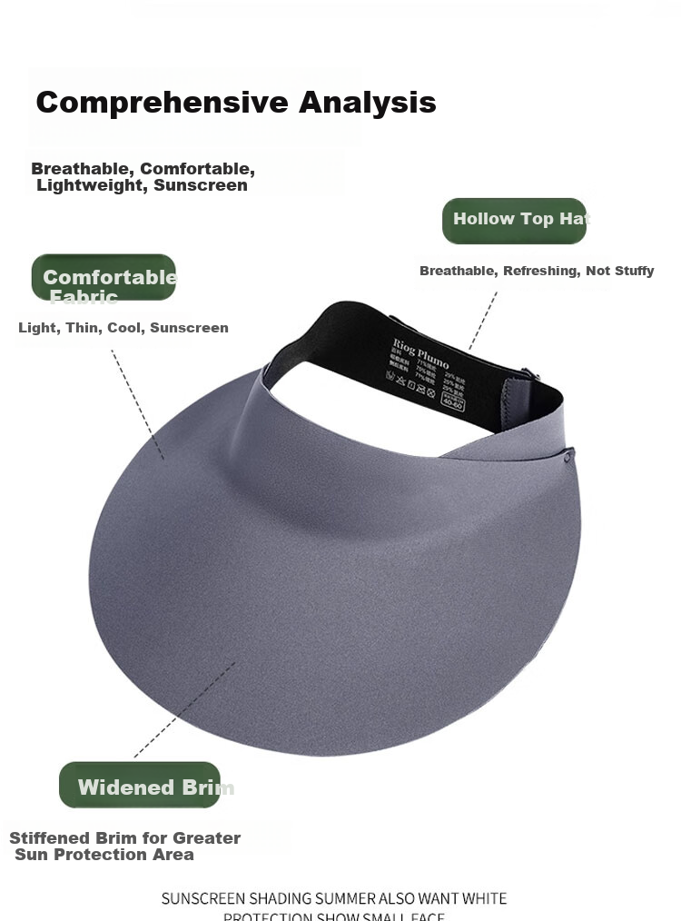 YUZHAOLIN Wide Brim Seamless Sun Protection Hat for Women, Outdoor UV-Resistant Sun Visor, Hiking Cap, Sun Hat, Ladies' Visor Cap 3
