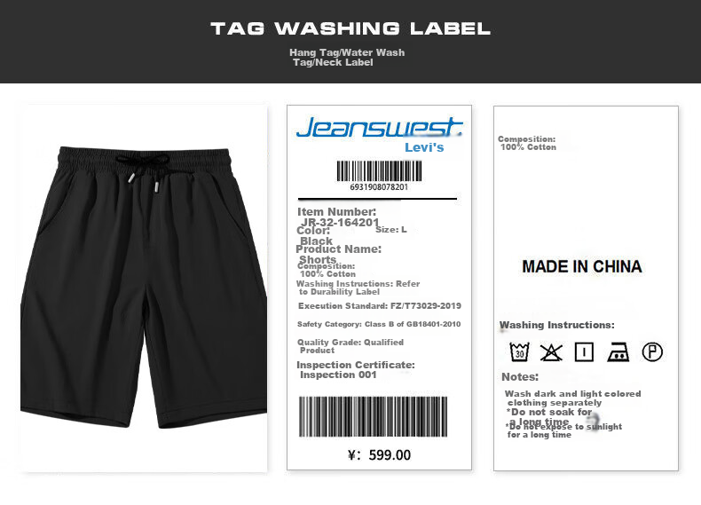 Jeanswest Cotton Shorts for Men, Summer Youth Trendy Brand, Loose-Fitting Large Size, Casual Mid-Length Pants for Outdoor Wear, Men's Gray Beach Shorts B 7