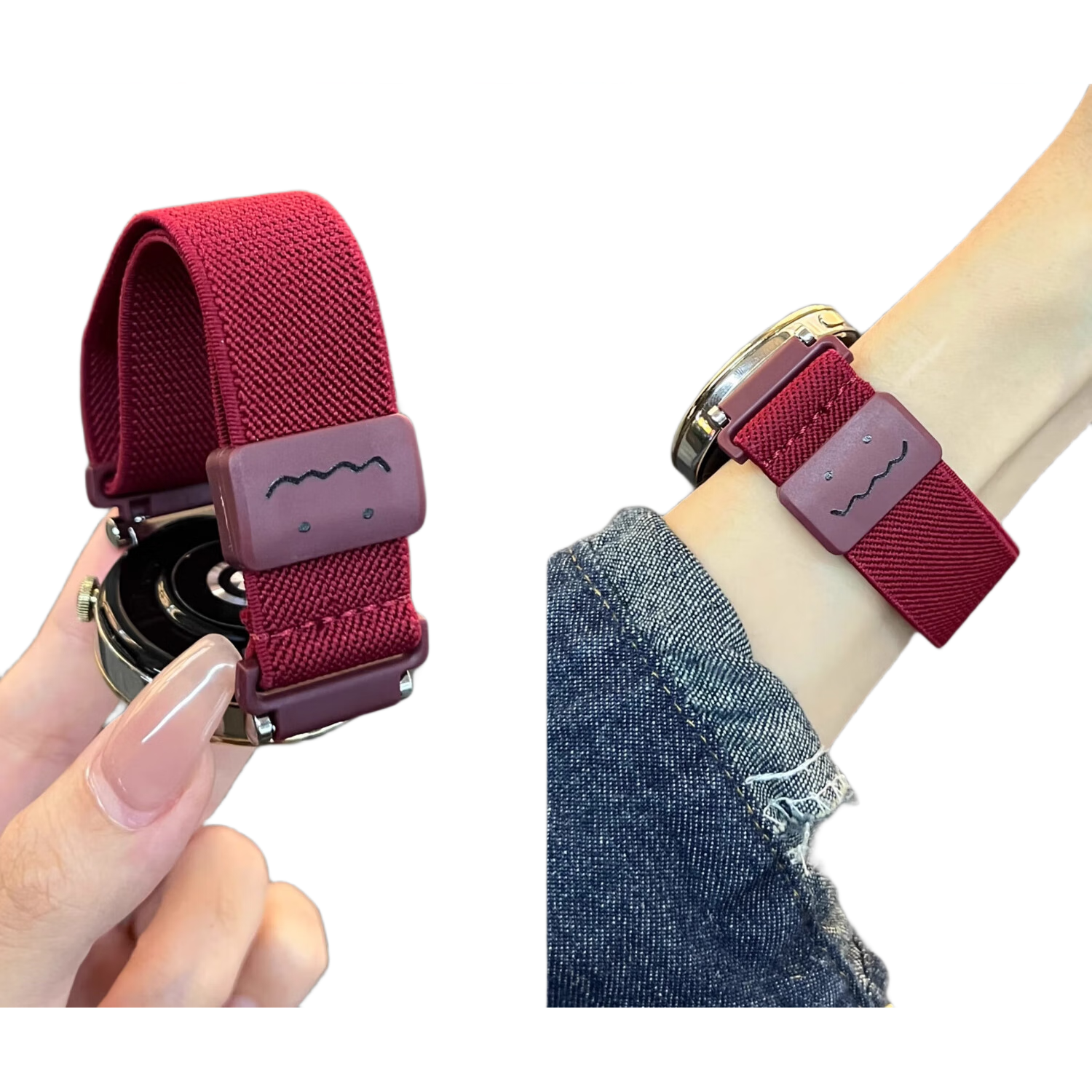 XUANDAI "Cute Graffiti" Compatible with Huawei GT5 Strap, GT6 Woven Watch, GT4 Women's Nylon Wristband, Huawei Watch GT5 Pro Magnetic 41mm Accessory, Watch5 Women's