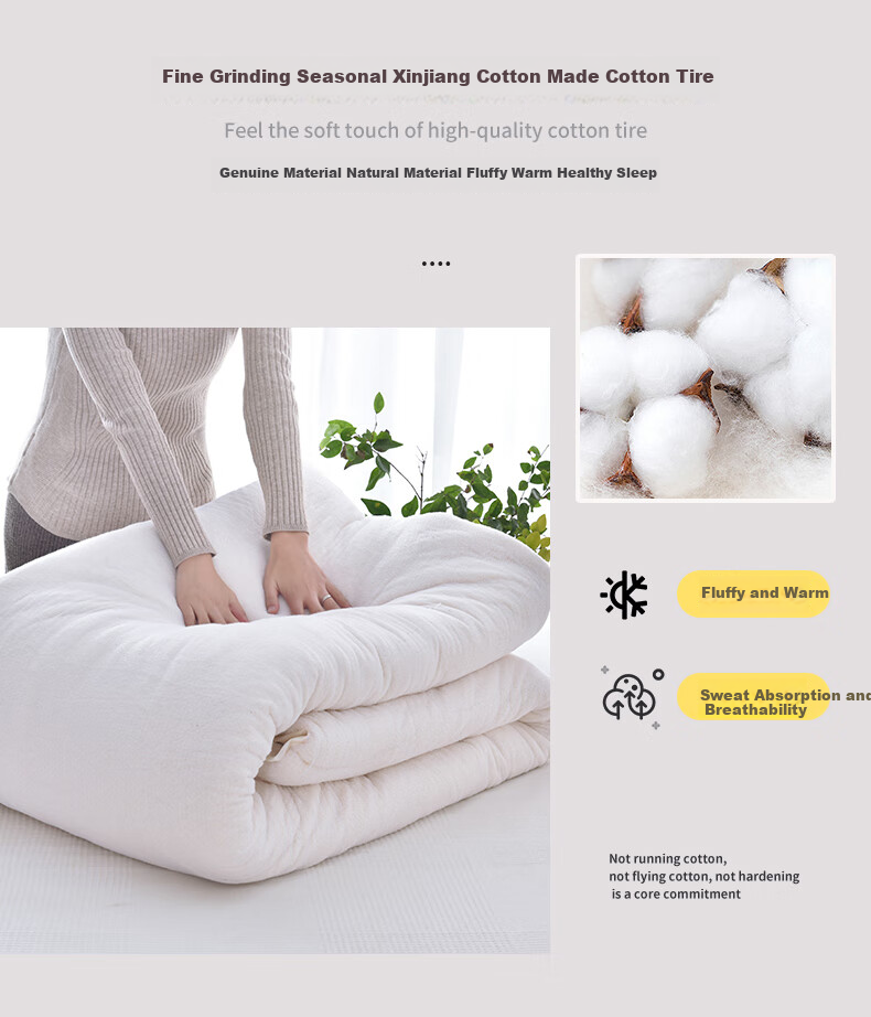Yunjin Cotton Quilt with Duvet Cover, Pure Xinjiang Cotton Comforter for Single Person, Autumn And Winter Bedding, 6 Jin (3 Kg), 150x200cm, Star Patter 8