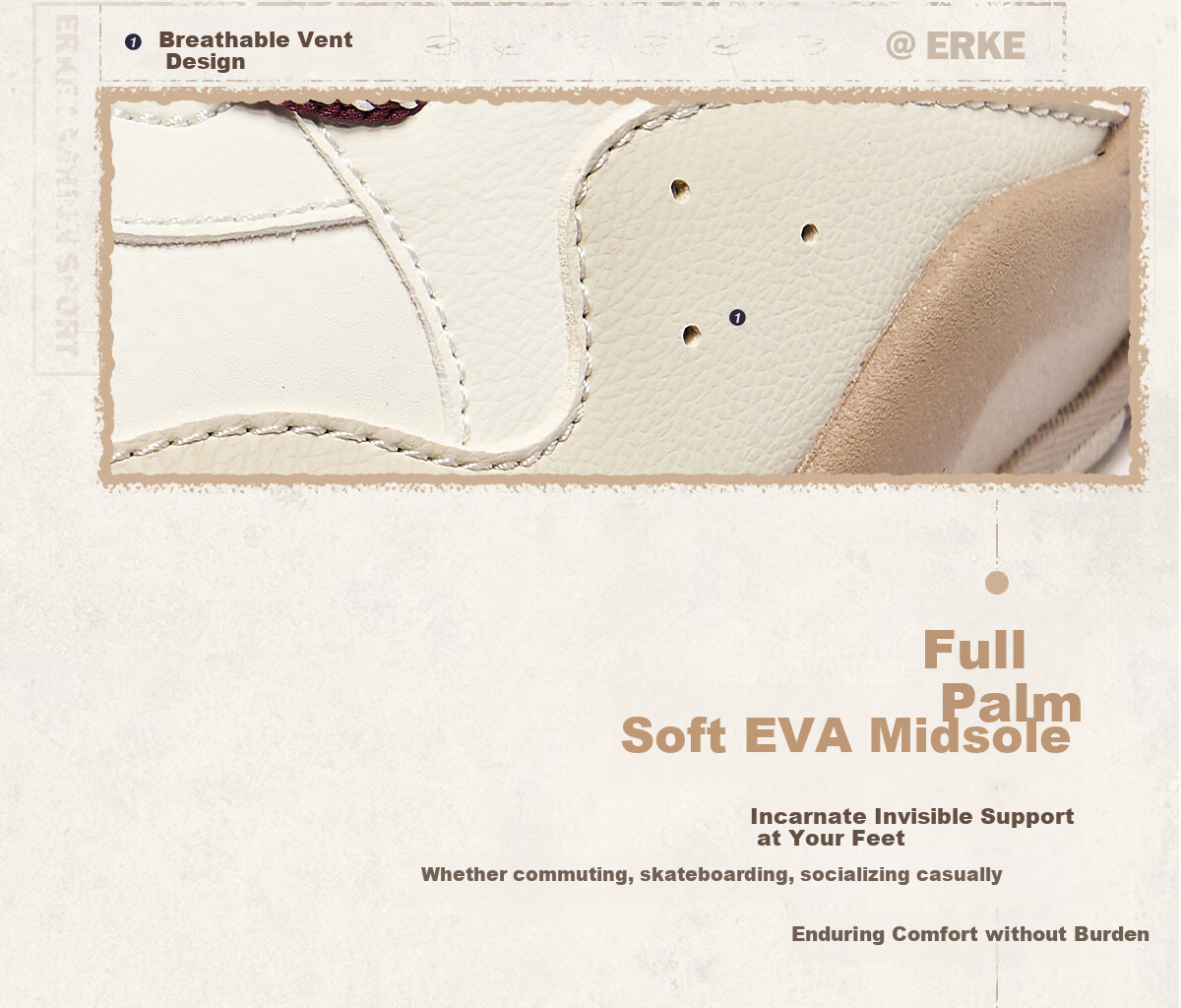 ERKE Men's Canvas Shoes, Summer New Style Breathable Versatile Casual Shoes, Thick-Soled Comfortable Sneakers | Youra 6