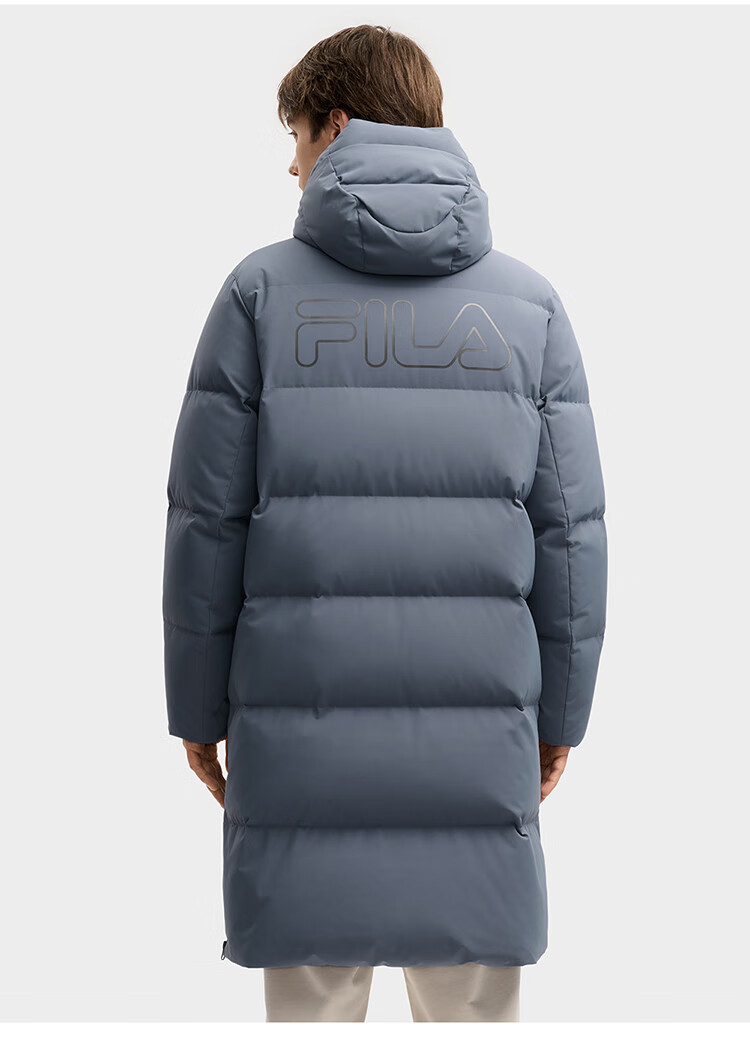 FILAFILA Official RGB Long Down Jacket 2025 Winter Couples Hooded Cold-Resistant Warm Coat 17