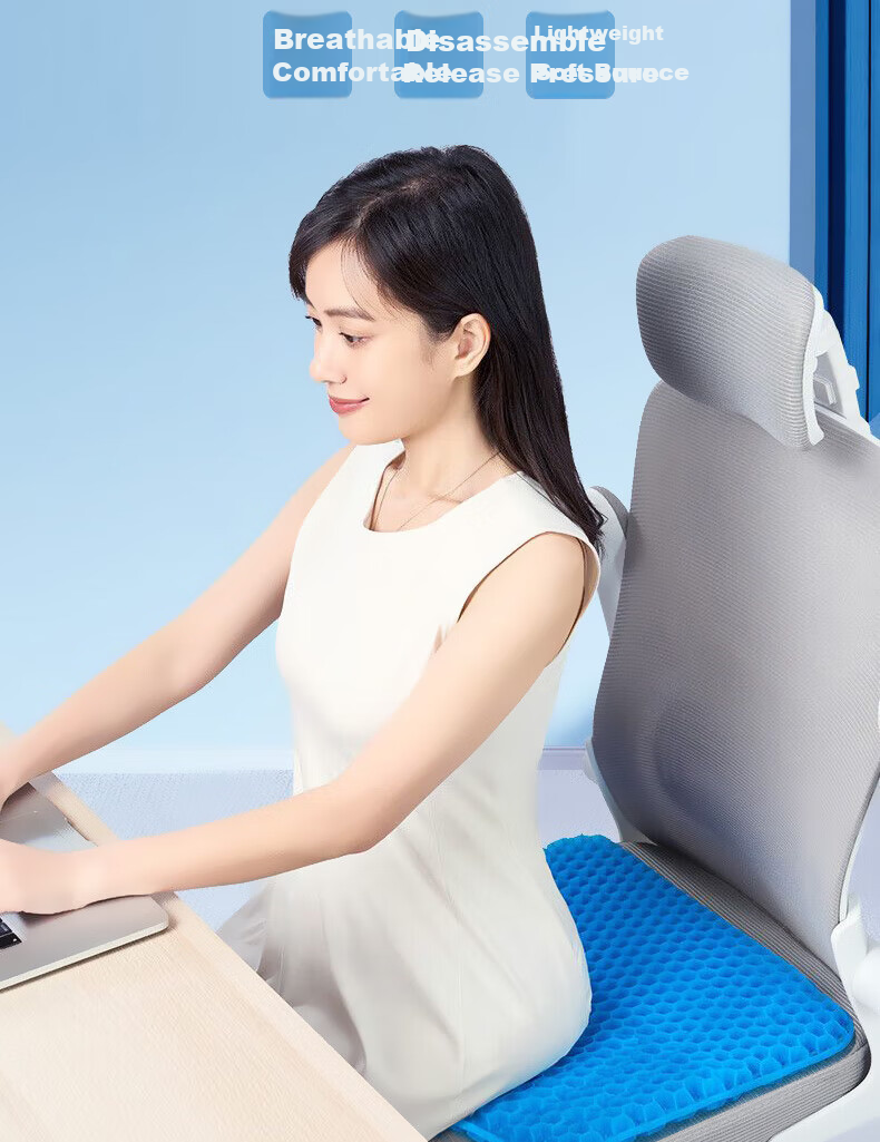 Jiabolan Car Seat Cushion, Honeycomb Elastic Pad, Summer Office Chair Pad, Cooling Mat, Breathable, Suitable for All Seasons, Ice Mat 5