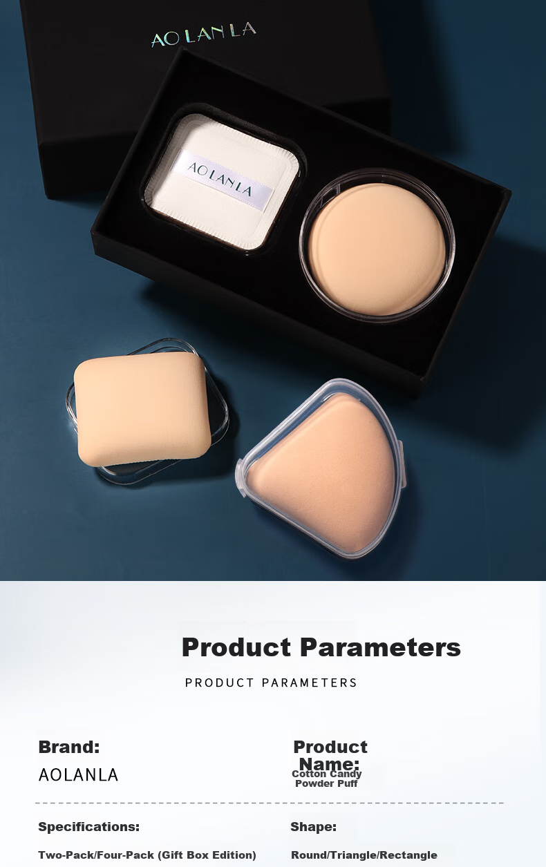 AOLANLA Air Cushion Powder Puff Set with 6 Puffs And Cleansing Solution, Dual-Use for Dry And Wet Foundation Application, Makeup Sponge Puff, Resistant to Powder Buildup 5