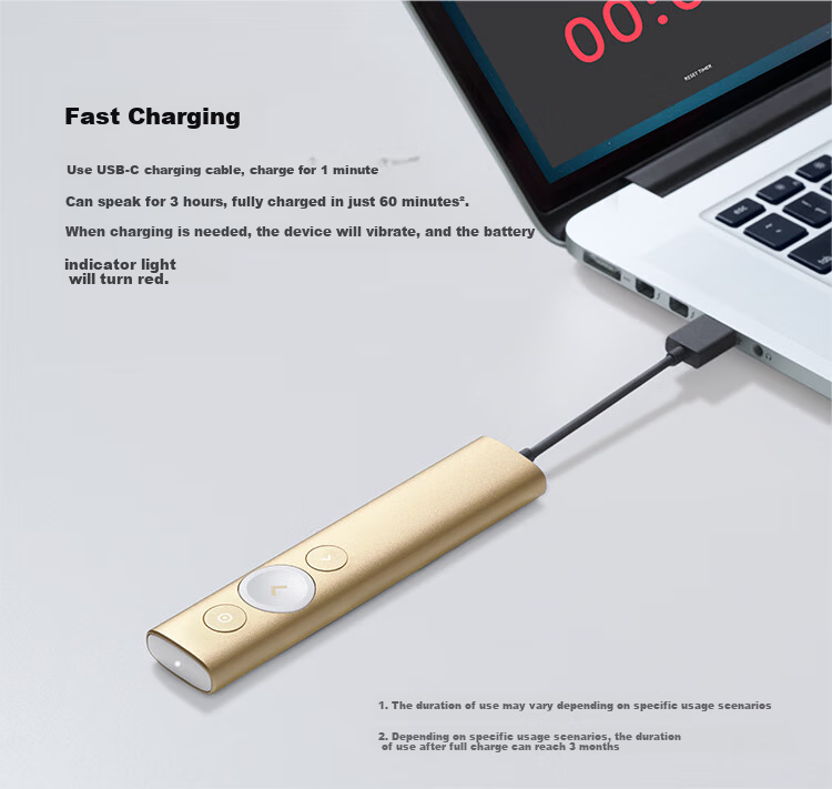 Logitech Spotlight Enterprise Wireless Presenter, Projection Pen, PPT Page-Turning Pen, Presentation Pointer, Magnifies And Focuses LCD Screen (Gold) 7