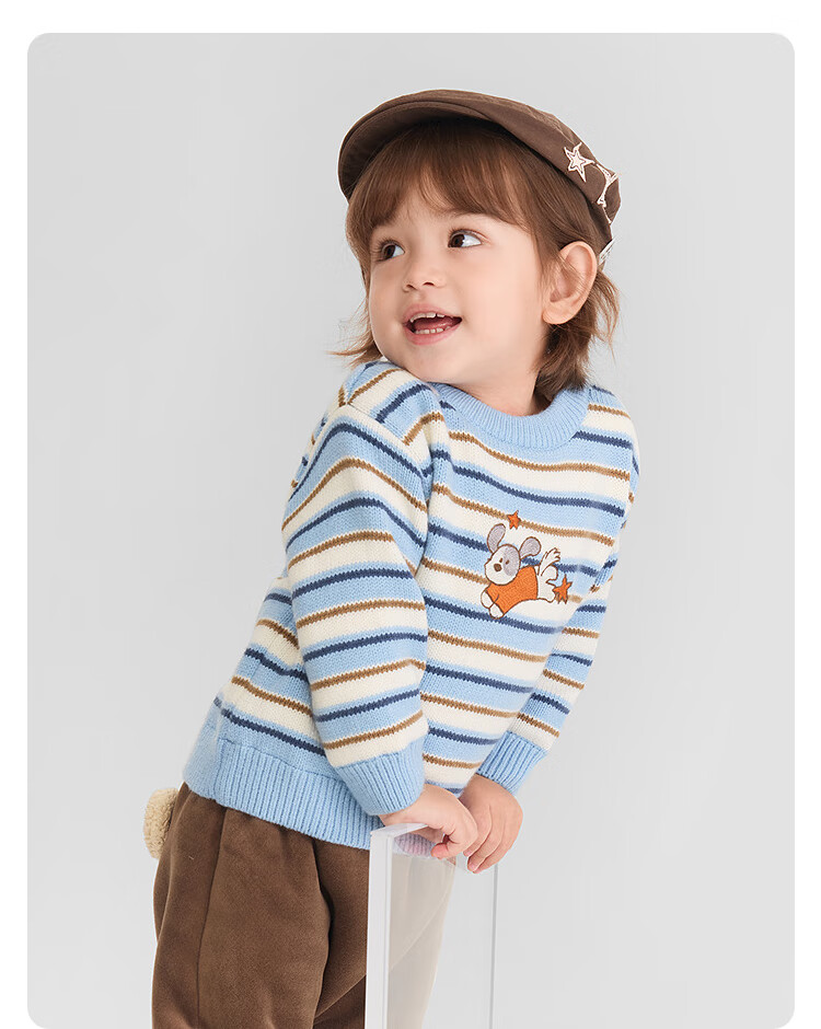 Balabala BalaOne Children's Sweater Boys Girls 2025 Winter Knit Baby Pullover 208425103208 6