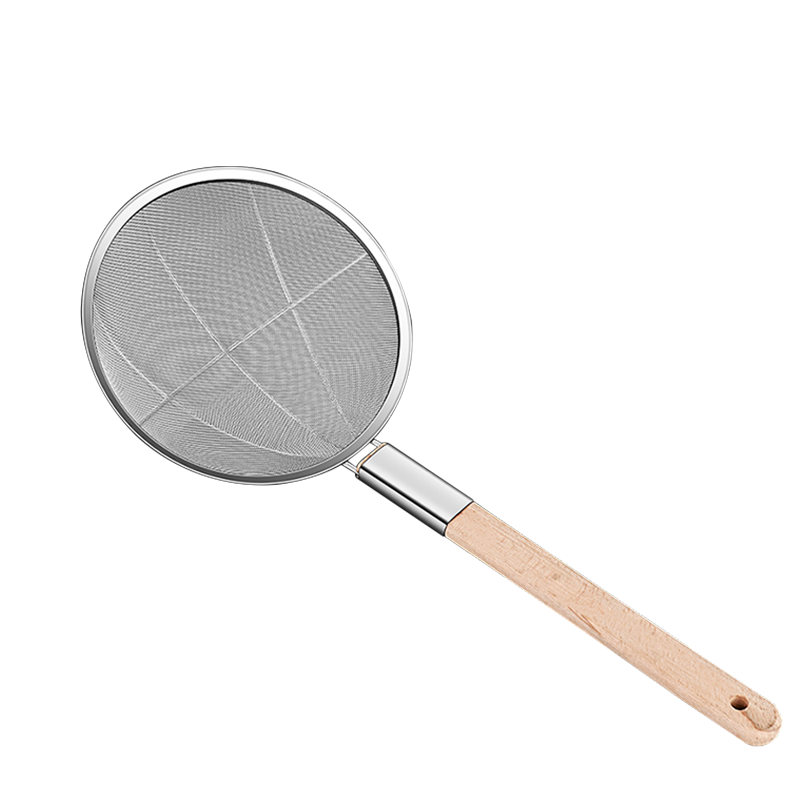 FISDDIS Large Fine Mesh Skimmer 30 Mesh 24cm Strainer Net Ladle Kitchen Household Commercial Frying Skimmer