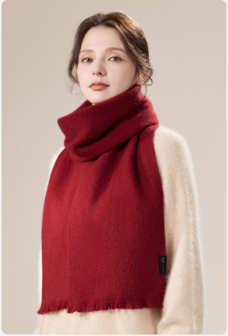 JIUMU Women's Cashmere Scarf Autumn Winter Warm Shawl Wool Neck Warmer Gift Box for Mother's Day Birthday 25