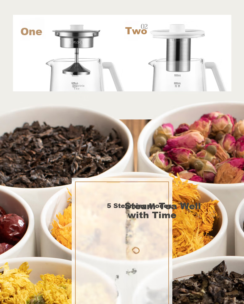 LIFE ELEMENT Health Pot Mini Tea Maker Electric Kettle for Brewing Tea, Decoction, Medicinal Herbs, Water Boiling, Smart Health Cup 0.6L I13-H02 3