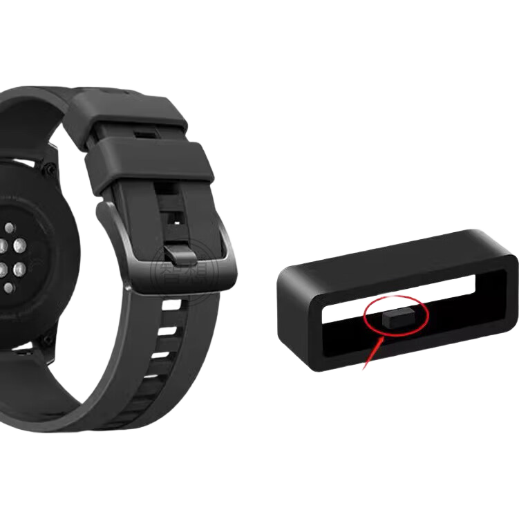 XUANDAI Compatible with Huawei GT5/5Pro/GT4/GT6 Watch Band Buckle, GT3/GT2Pro/Watch4/5 Watch Strap Fastener, Circular Ring, 22mm Adjustable Band, Silicone Watch5