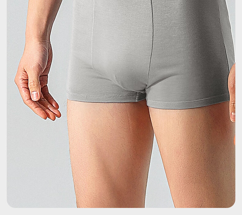 Beianshi Disposable Men's Boxer Briefs Pure Cotton Sterilized Wash-Free Travel Portable 8-Pack Gray 3XL 5