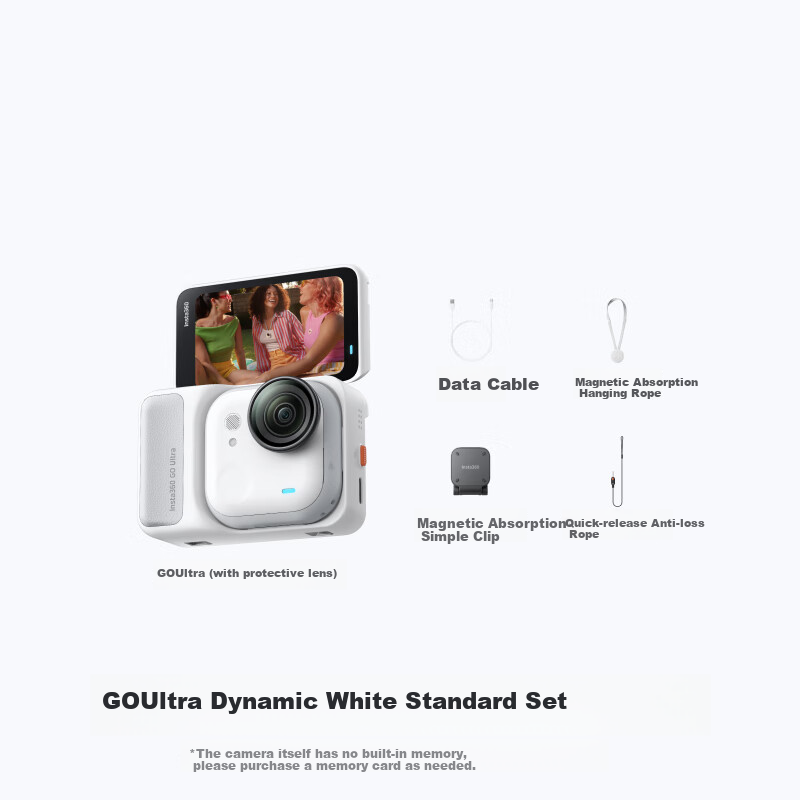 Экшн-камера Insta360 GO Ultra, 4K, водонепроницаемая, компактная, для спорта и путешествий, Agile White