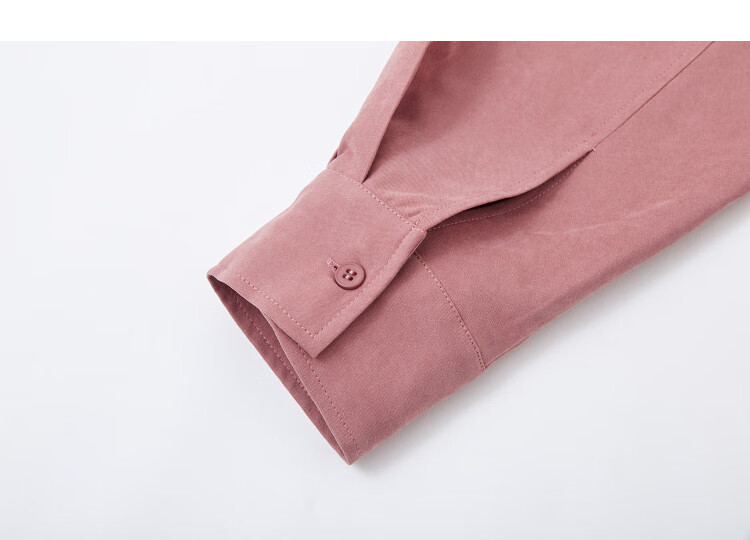 Demana Glossy Peach Skin Autumn Vintage Urban Lapel Single-Breasted Loose Elegant Shirt for Women 3