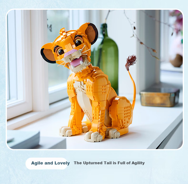 LEGO Disney 43247 The Lion King Simba Building Blocks Toy for Boys And Girls, Birthday Gift, Home Decoration Ornament 11
