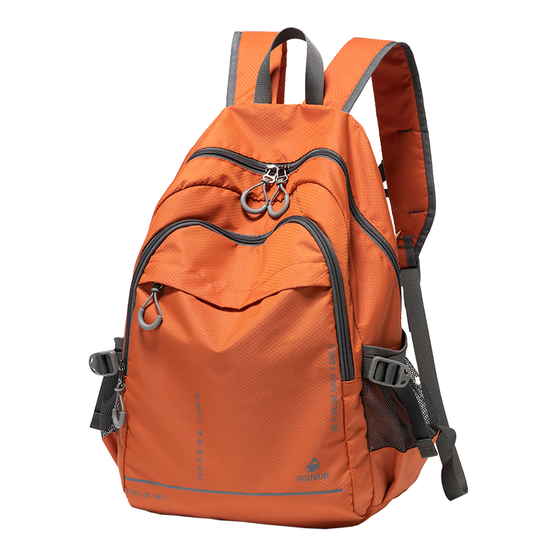 FOUVOR Women's Outdoor Hiking Backpack Travel Lightweight Hiking Bag Casual Student School Bag Orange