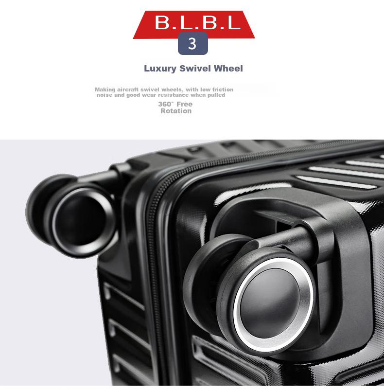 B.L.B.L Suitcase, Men's Student Travel Luggage, Trolley Case, Women's Spinner Wheels, Large Size, Password Lock, Leather Suitcase, 26 Inches, 6011 7