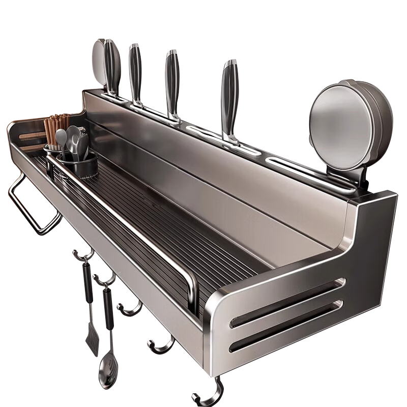 Century Zhenghe Kitchen Storage Rack Suction Cup Wall-Mounted No-Drill Spice Rack Chopsticks and Knife Holder Multifunctional Organizer
