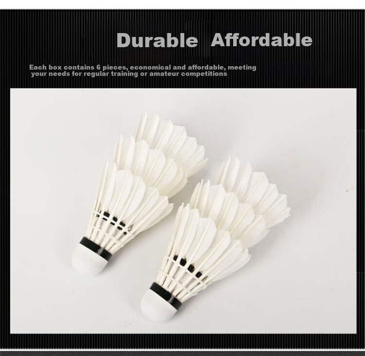 DHS Badminton Shuttlecocks, Durable Training And Competition Grade, Goose Feather, Pack of 6, Model 402A 5