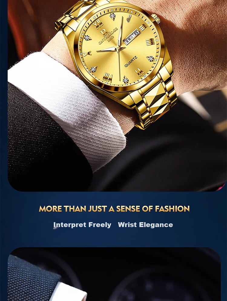 George Earl Men's Business Mechanical Quartz Watch Waterproof Youth Student Middle High School Men's Watch 2025 New Model 16