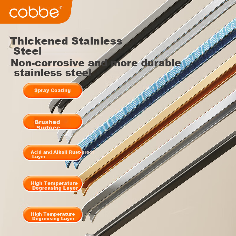 Cobbe Knife Holder, Stainless Steel Kitchen Storage Rack, for Knives, Chopsticks, Countertop, Pot Lids, Cutting Board, All-In Chopping Block, Knife Storage Rack