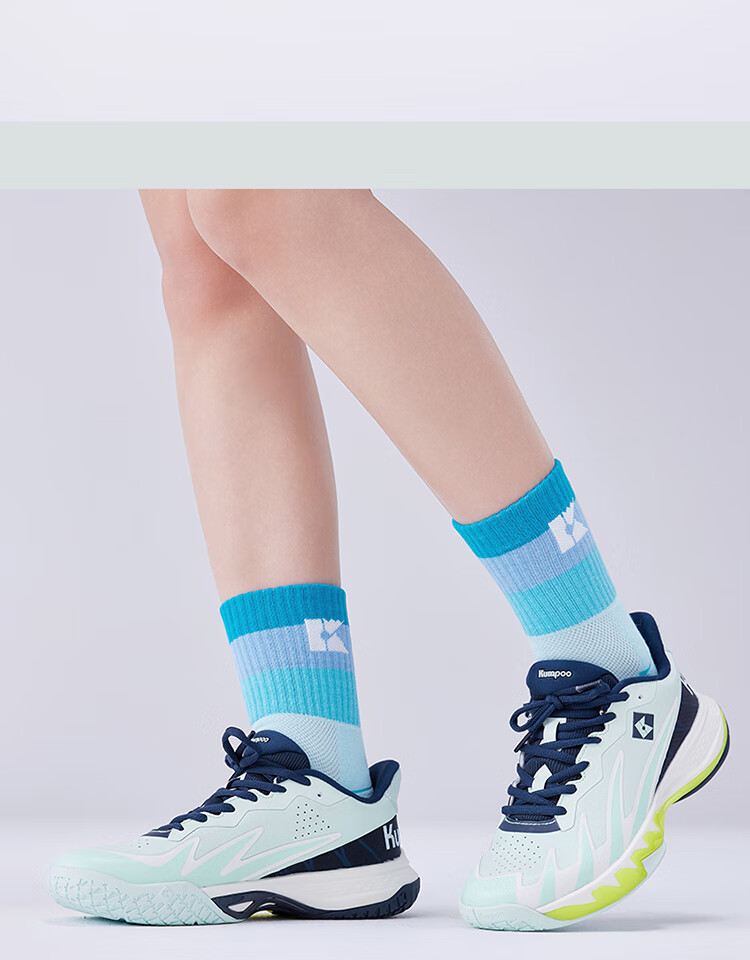 KUMPOO Shura Feather Badminton Shoes ACF Cushioning Rebound Breathable Anti-Torsion Sports Shoes KH-G828 Water Blue/Dark Blue Size 37 5