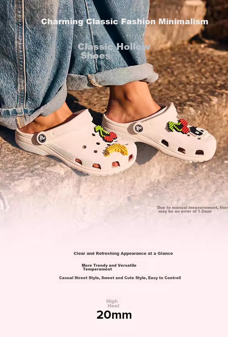 CROCS Classic Clogs for Men And Women, Outdoor Casual Fashion Trendy Beach Sandals Slippers 10001-100 36-37 2