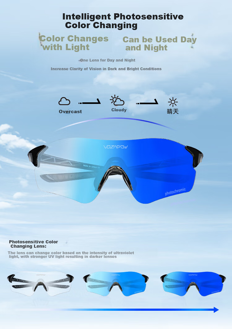 VOZAPOW Cycling Glasses, High-Definition Polarized, Colorful, Windproof, Sand-Proof, Insect-Proof Goggles for Running, Outdoor Sports, Road Biking 2