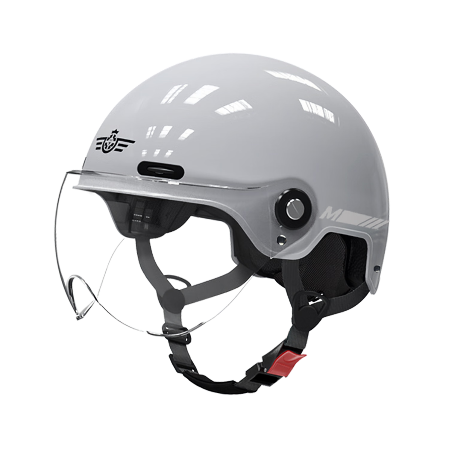 Mypick Large Head Circumference Electric Scooter Helmet (60-66cm), New National Standard 3C Certified Motorcycle Half Helmet, Extra Large Size for Men, Summer Electric Scooter Safety Helmet, Gray, Short Visor