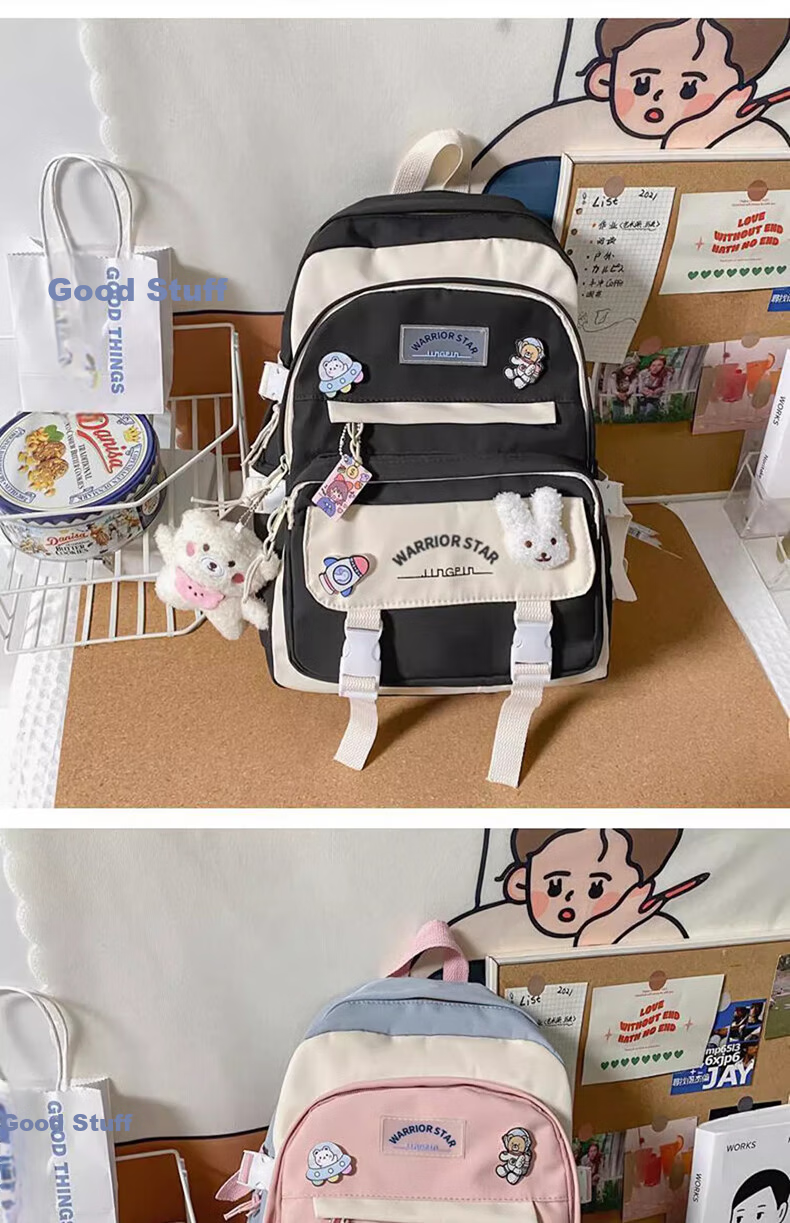 Huili Large Capacity Backpack for Women, Middle School And College Students, High School Students, Niche Elementary School Students in Grades Three to Six, Double Shoulder Bag 16