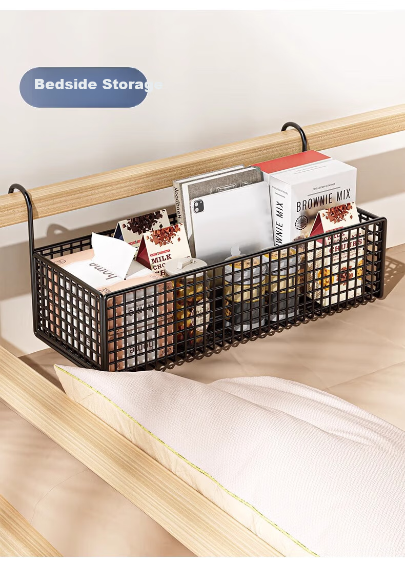 Bahainiao Bedside Storage Rack, Dormitory Bedside Hanging Basket, Over-Bed Storage Organizer, Hanging Super Strong Load-Bearing 9