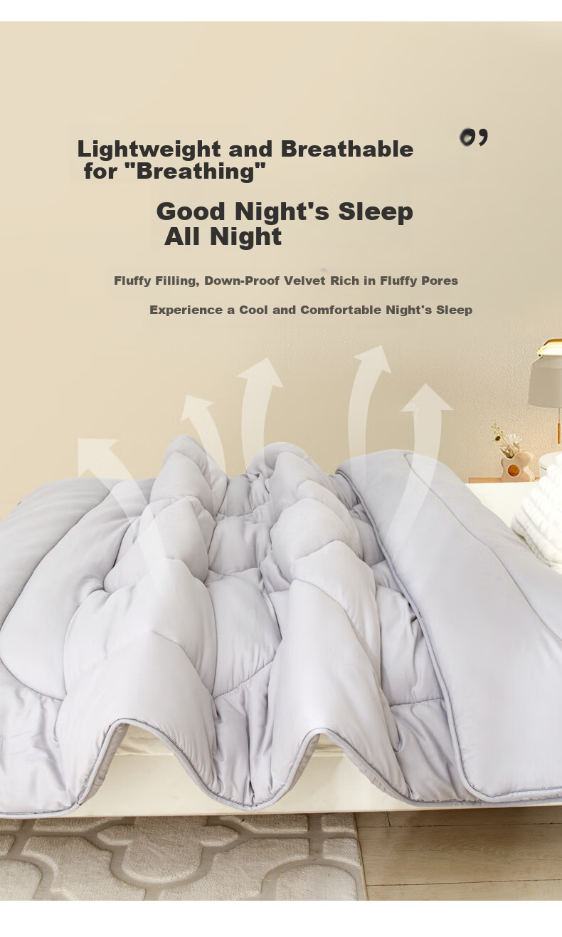 CROWN Soybean Fiber Quilt, Spring And Autumn Comforter, Air Conditioning Summer Cool Quilt, All-Season Cotton Bedding, Double Size, 8 Jin, 200x230cm 10