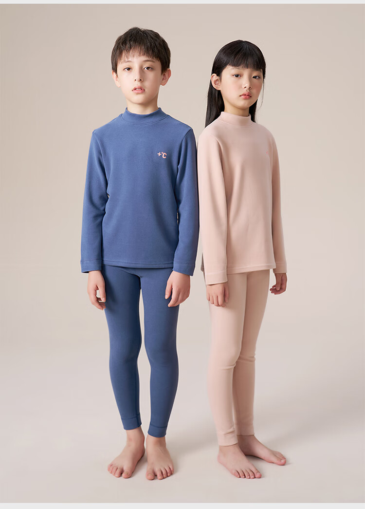 MiiOW Kids Acrylic Thermal Underwear Set Thickened Autumn Winter Pajamas for Girls 2