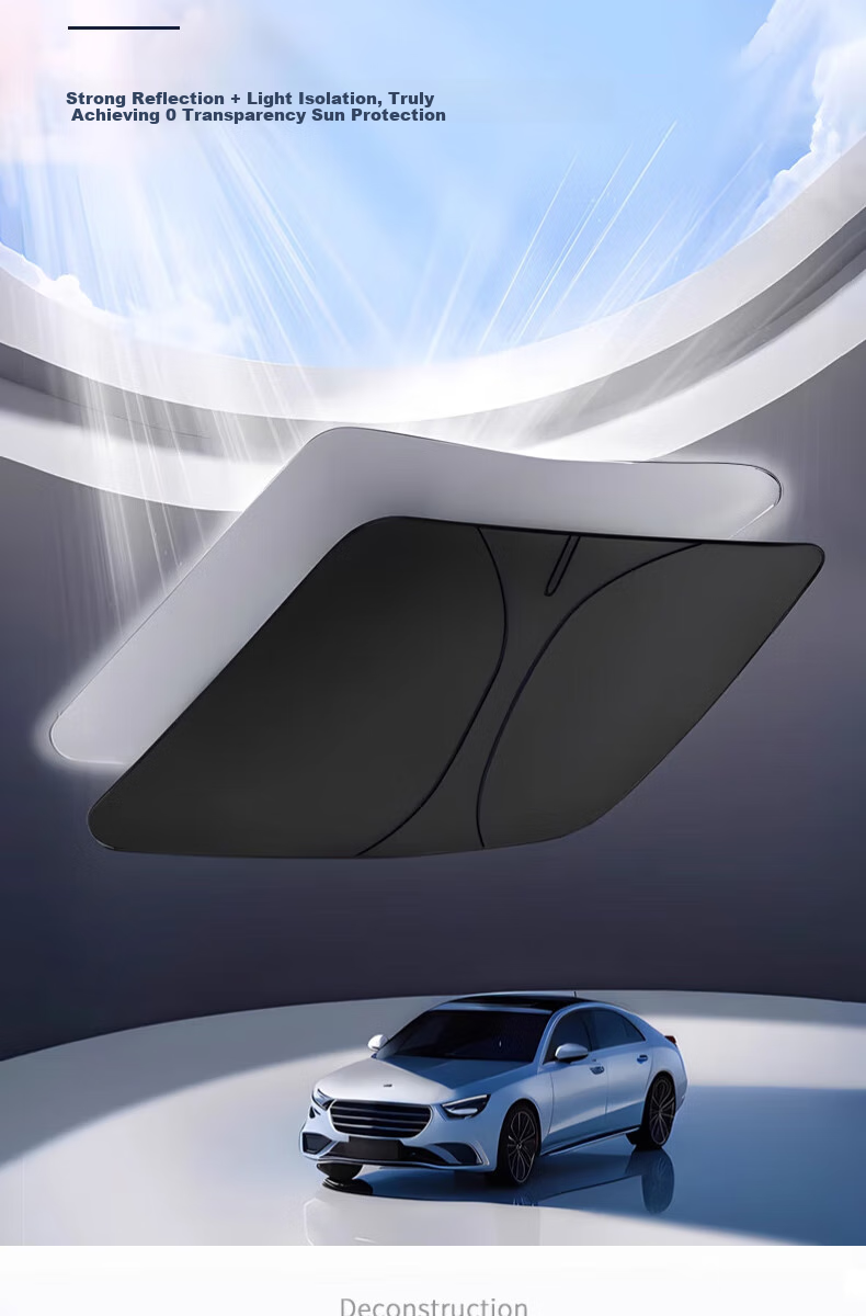 Yilafu Car Sunshade, Heat Insulation Sun Visor, Summer Car Interior Front Windshield Sunshade, Car Window Glass Cover, Light-Blocking Curtai 6
