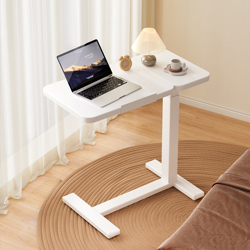 One's Member Bedside Table Coffee Table Adjustable Lift Table Mobile Computer Desk Rotating Table Dorm Small Table White