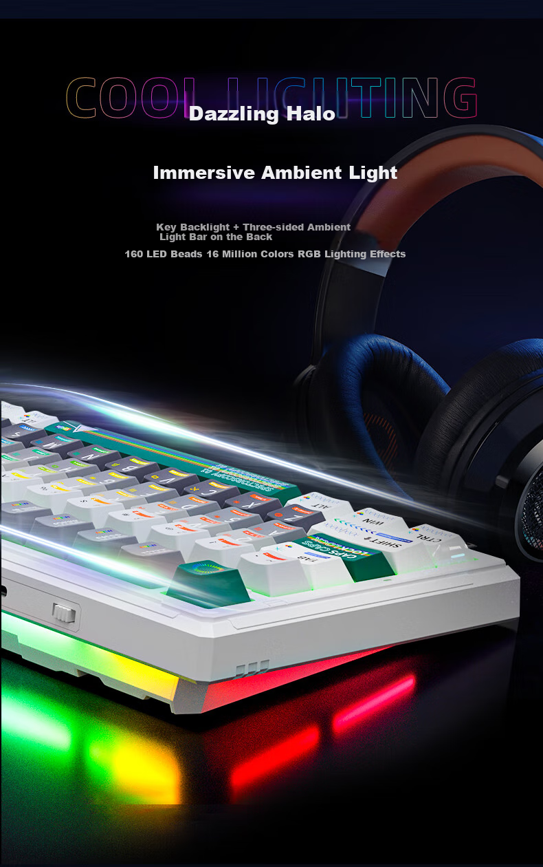 Ikbc K99 Custom Mechanical Keyboard, 99 Keys, E-Sports Gaming Keyboard, Office Typing Feel Good, Tri-Mode Mechanical Keyboard, Gaming Keyboard, Sanpin King Switch 45g 2